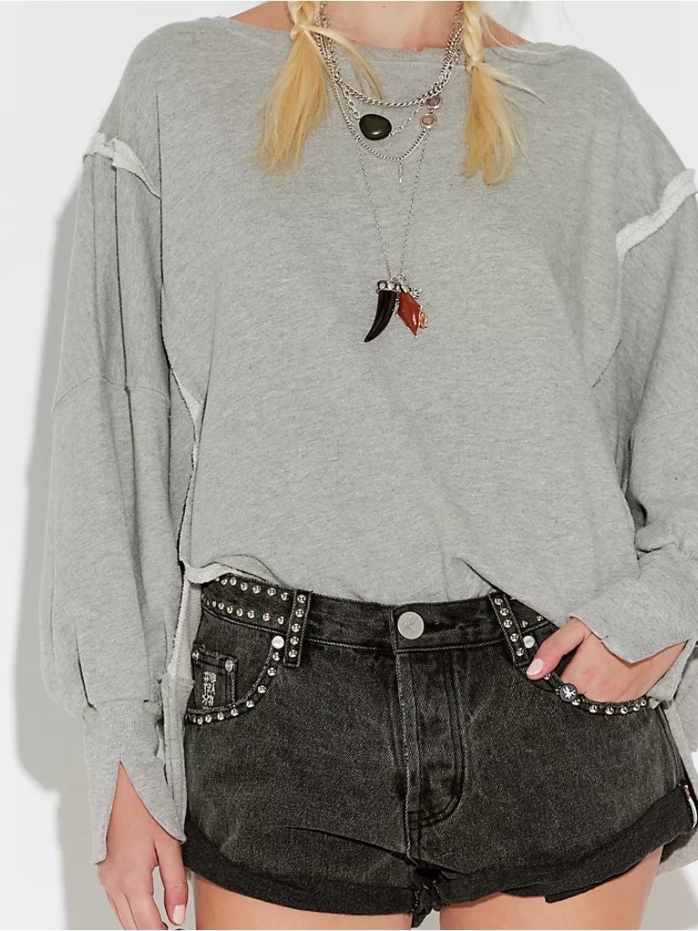 We The Free Camden Gray Sweatshirt